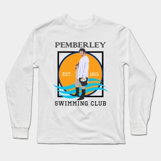 Pemberley Swimming Club Est. 1813 - Pride and Prejudice BLACK Long Sleeve T-Shirt